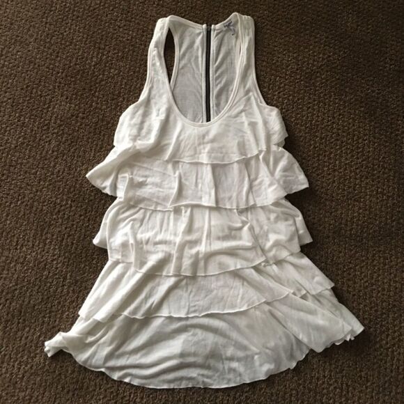 Splendid White Ruffle Tank Top - Picture 1 of 5